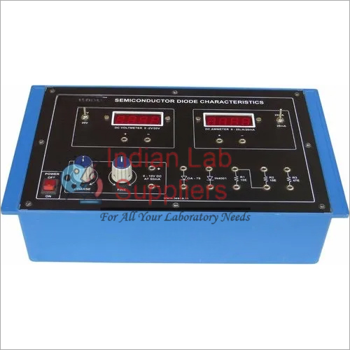 Semi-Conductor Diode Characteristics with power supply and 2 dual range meters (C.R.)